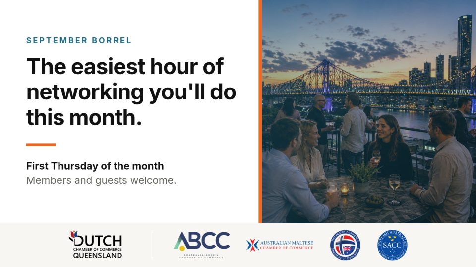 DCCQ Networking Borrel promotional artwork